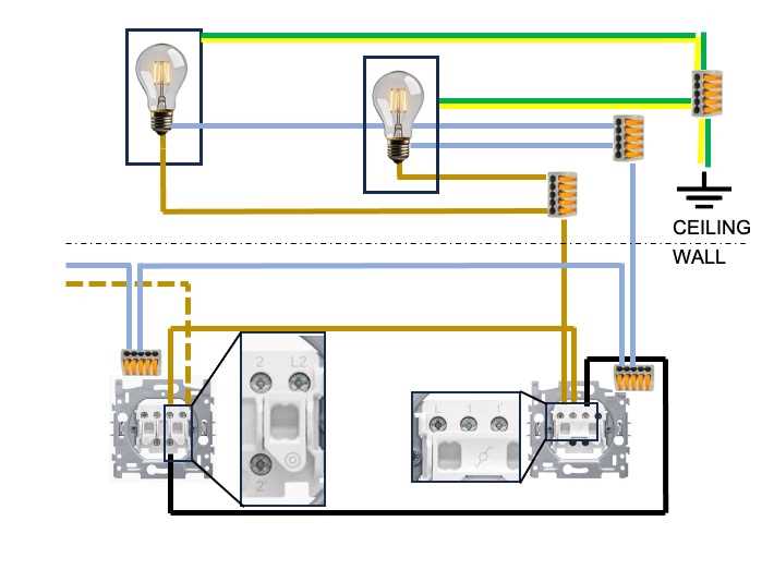 wiring a lighting circuit diagram