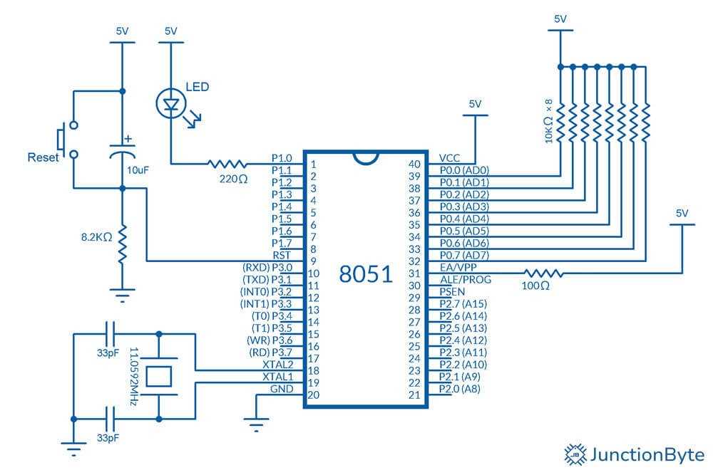 microcontroller schematic diagram