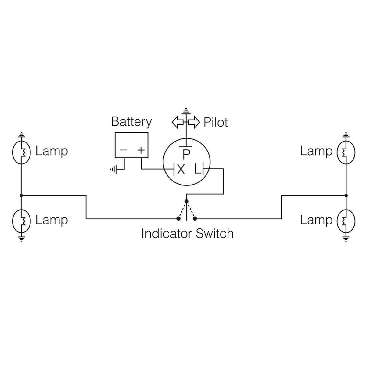 electronic flasher relay circuit diagram