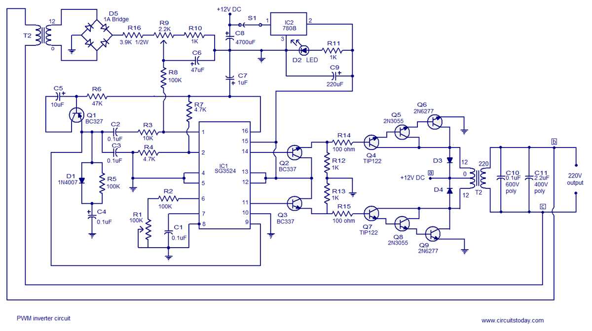 mosfet inverter circuit diagram