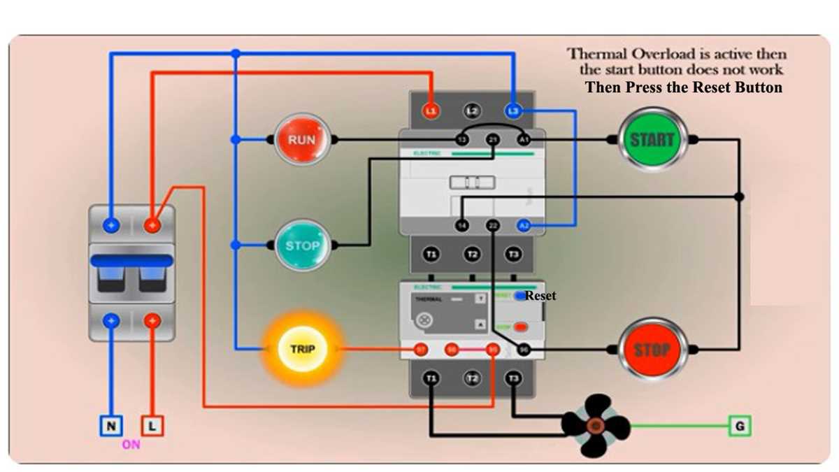 motor starter schematic diagram