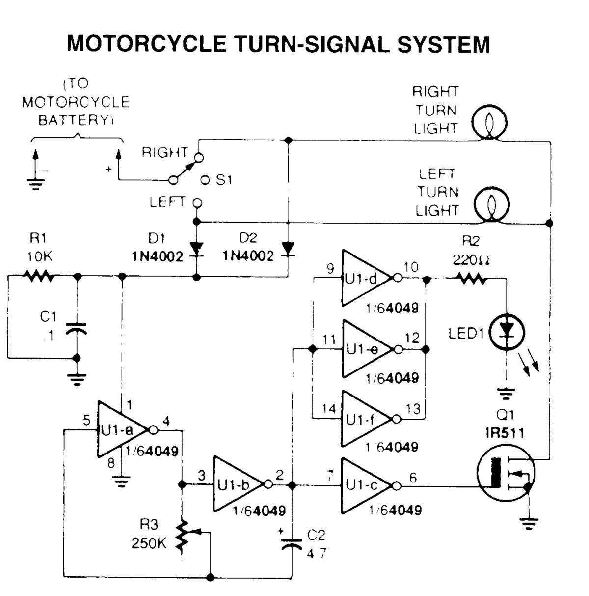 motorcycle blinker wiring diagram