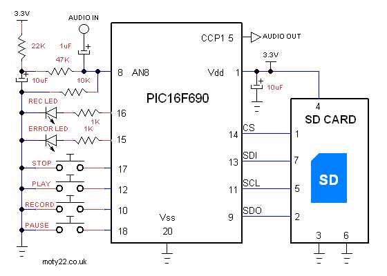 mp3 player schematic diagram