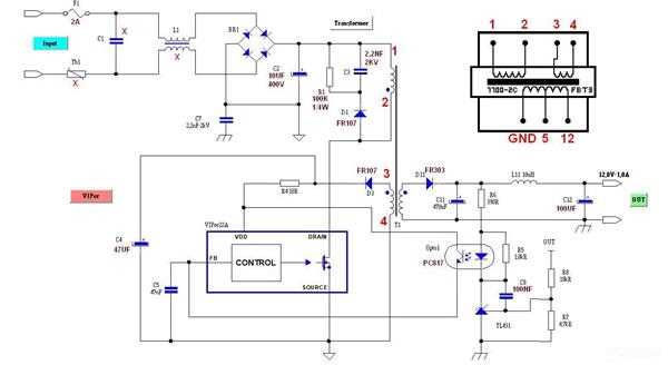 viper12a ic circuit diagram