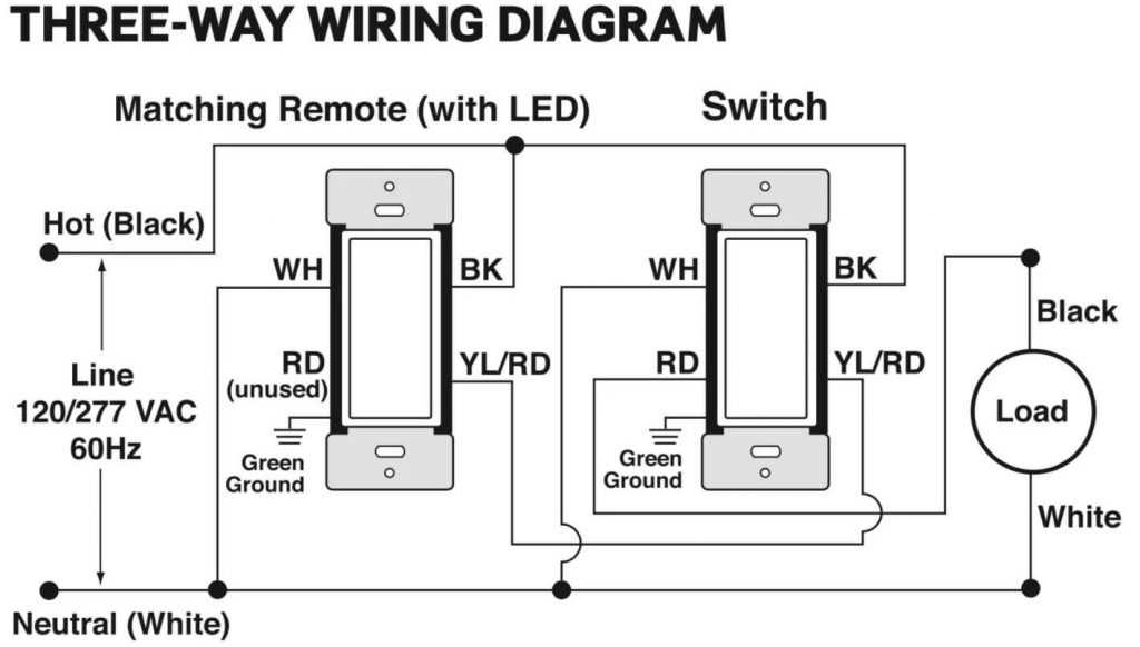 leviton 3 way switch wiring diagram
