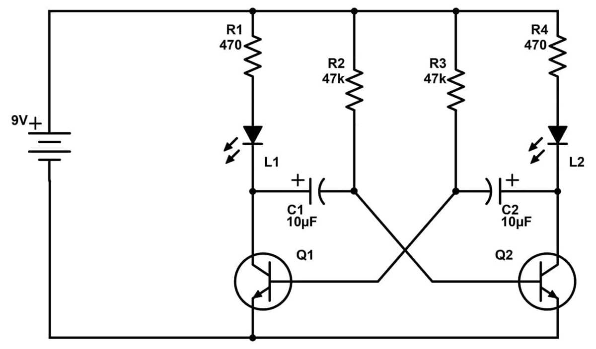multivibrator circuit diagram