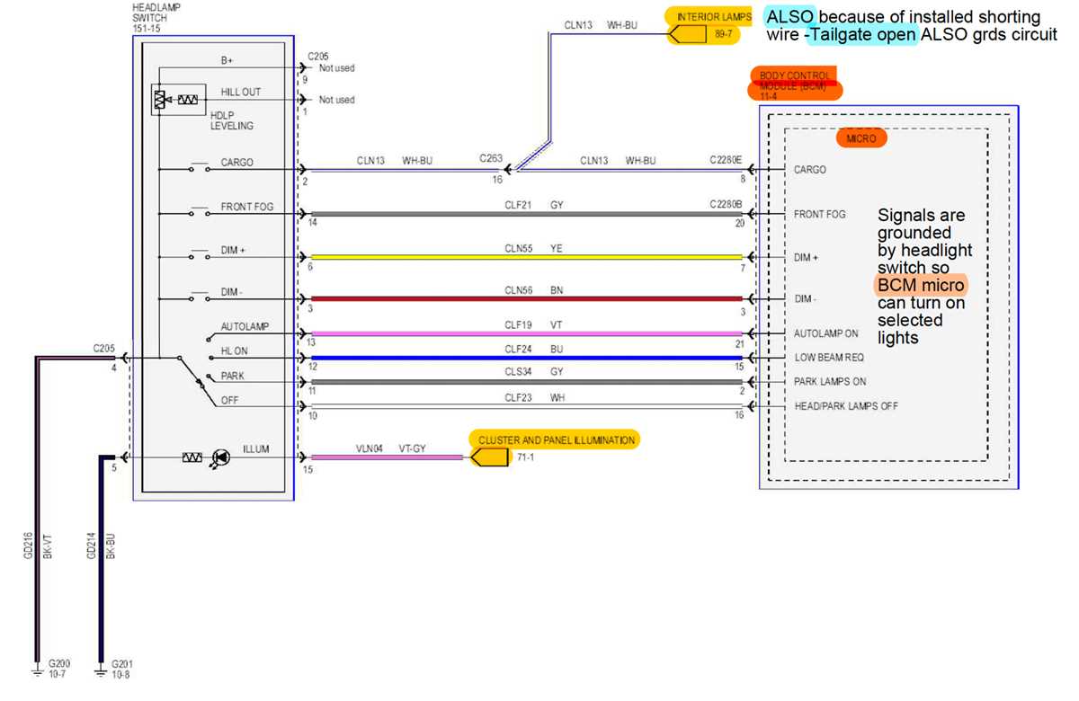 headlight circuit diagram