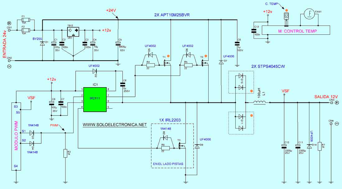 12v 5a power supply circuit diagram