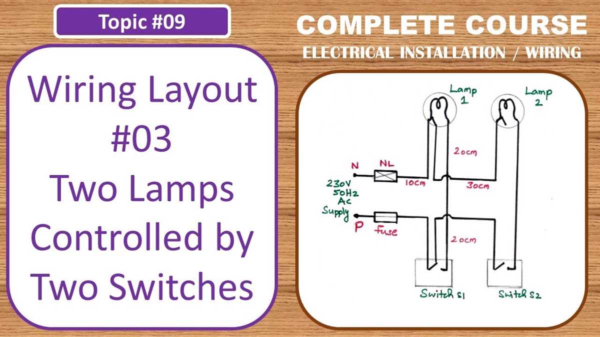 two lamp controlled by two switches circuit diagram