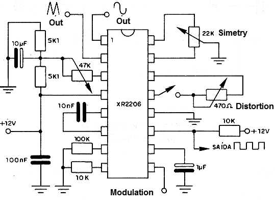 xr2206 function generator circuit diagram