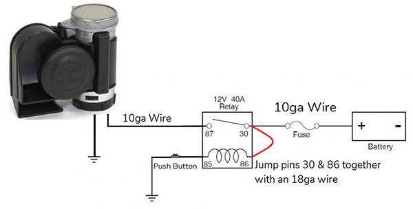 air horn wiring diagram with relay