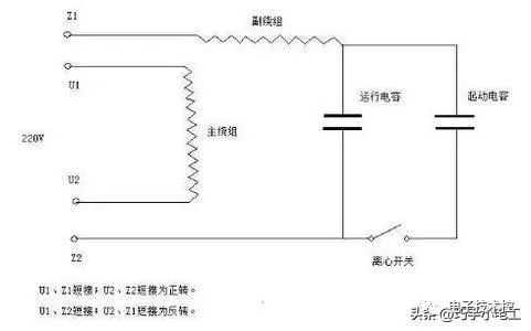 single phase motor wiring diagram with capacitor start capacitor run