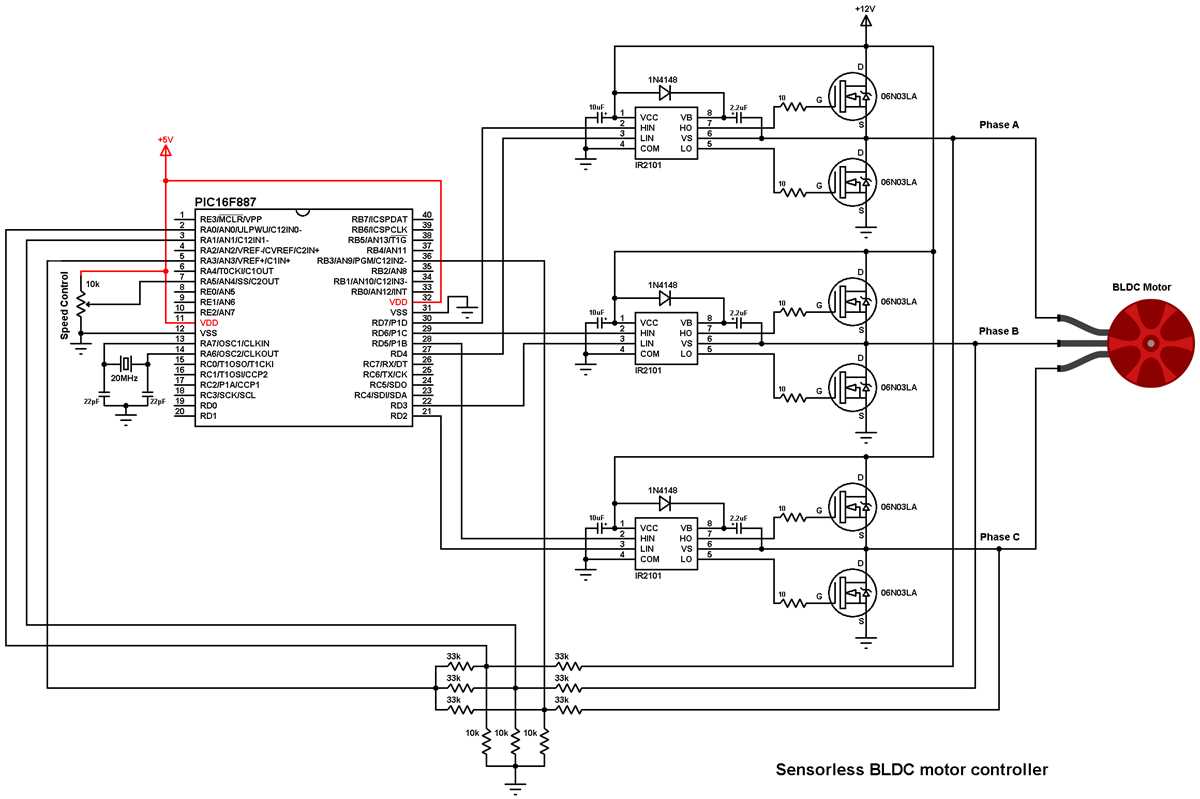 brushless motor speed controller circuit diagram