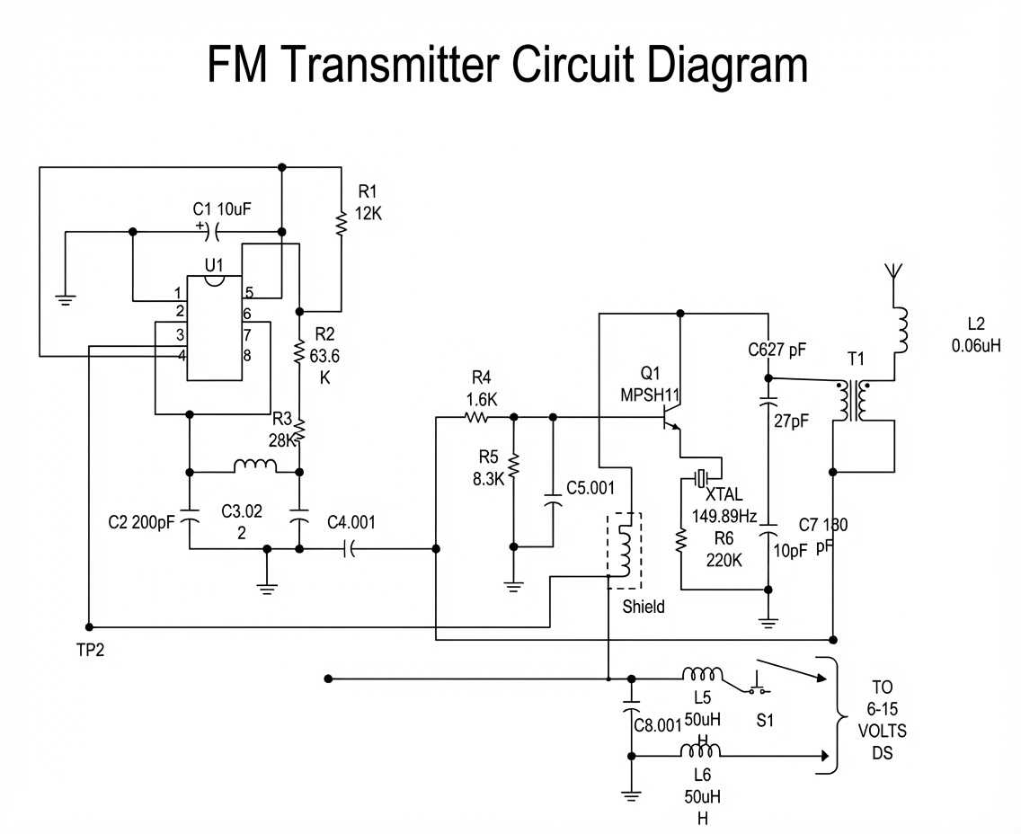 1 watt fm transmitter circuit diagram