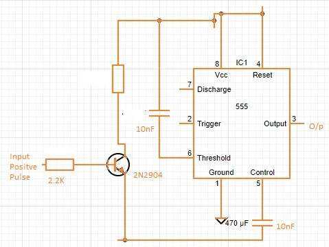 bistable 555 timer circuit diagram