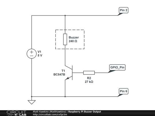 circuit diagram with buzzer