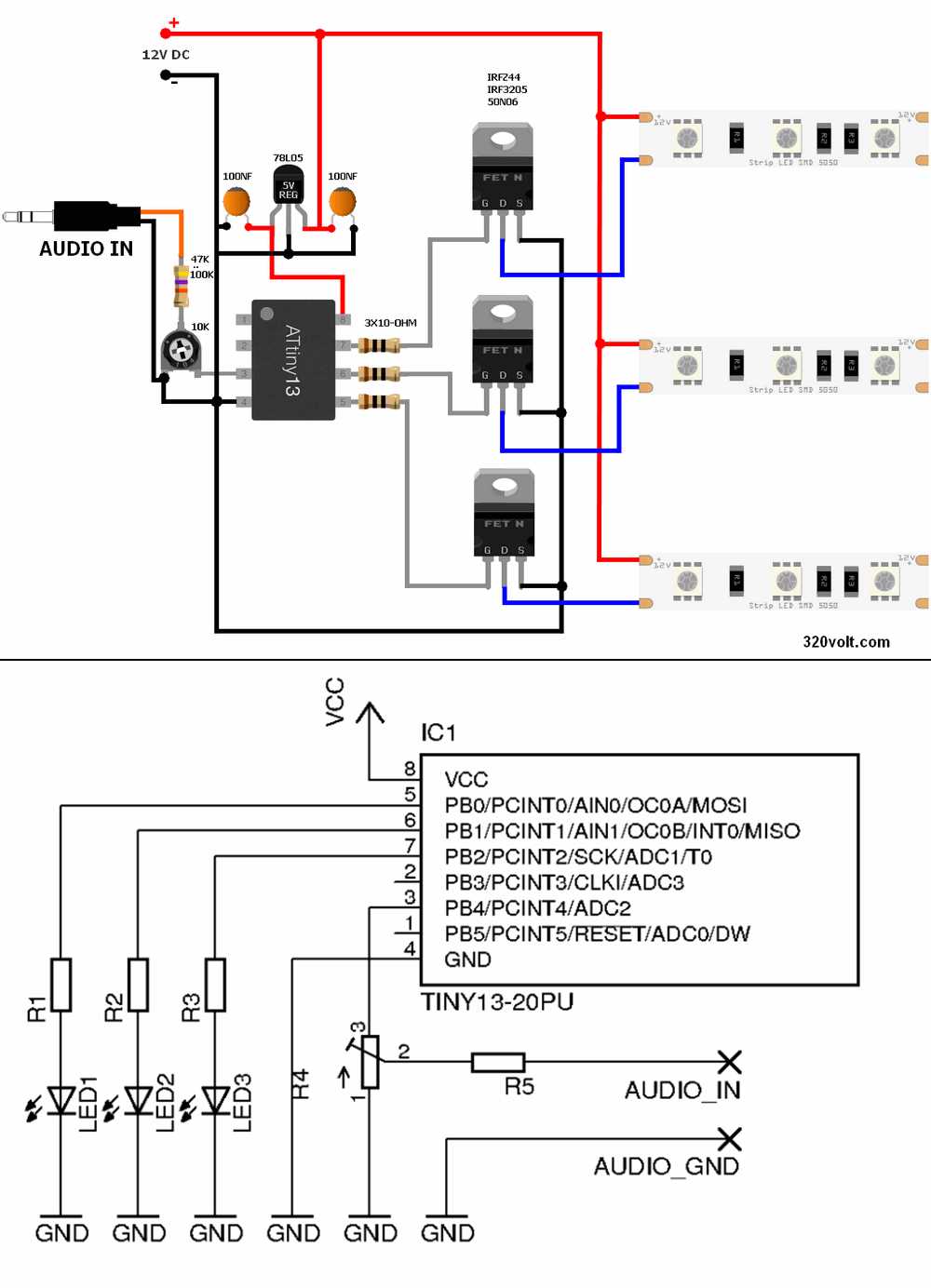led chain light circuit diagram