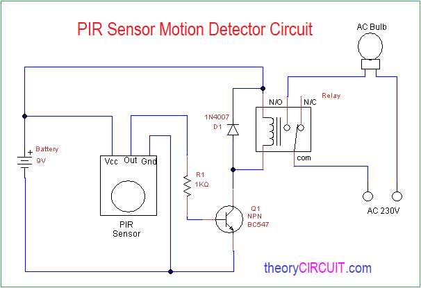 pir sensor open source schematic diagram