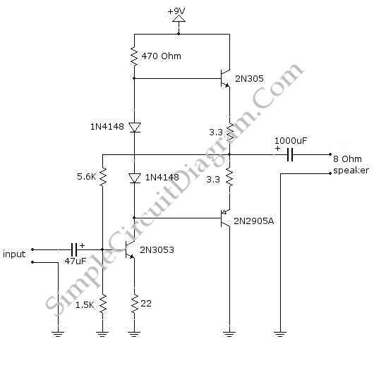 power amp schematic diagram