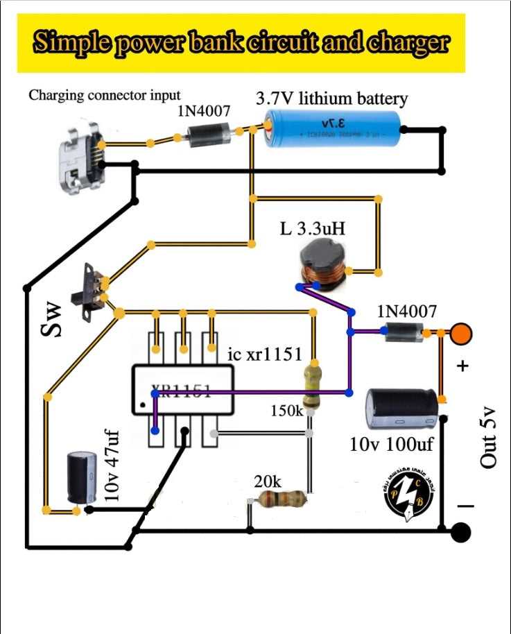 power bank pcb circuit diagram