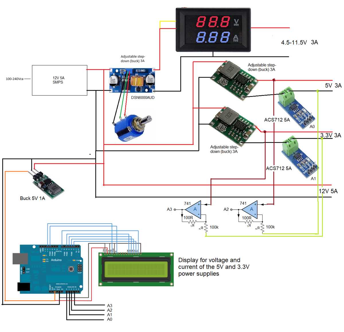 power supply 12v schematic diagram