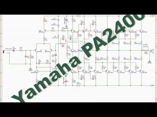 yamaha 2400 power amplifier schematic diagram