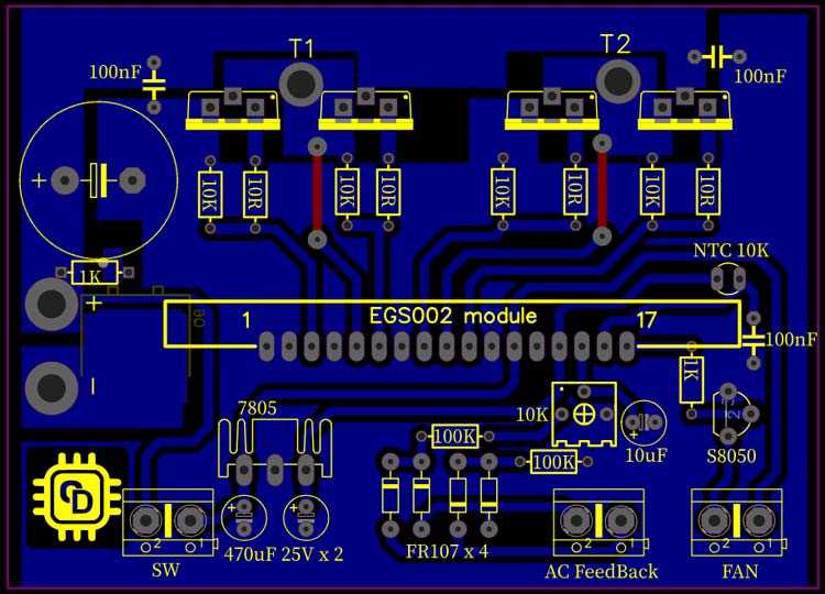 pure sine wave inverter circuit diagram using egs002
