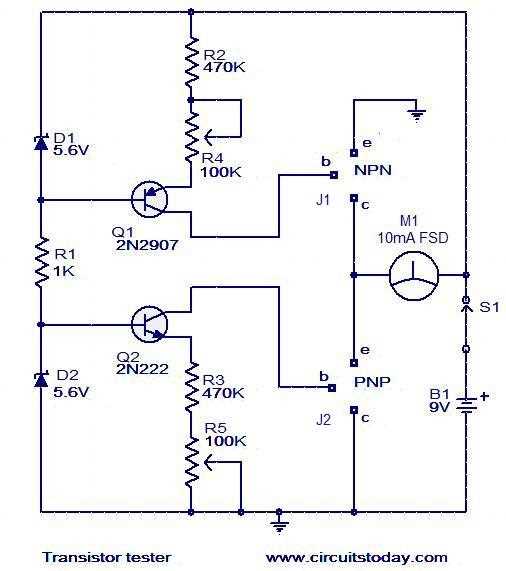 component tester circuit diagram