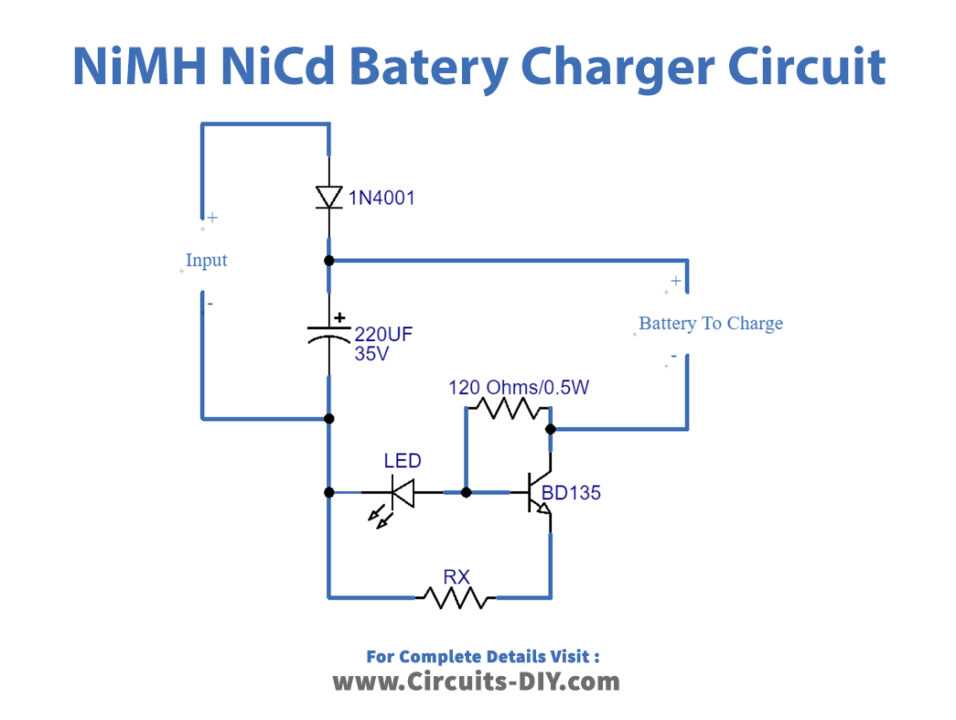 simple 9.6v nimh battery charger schematic diagram