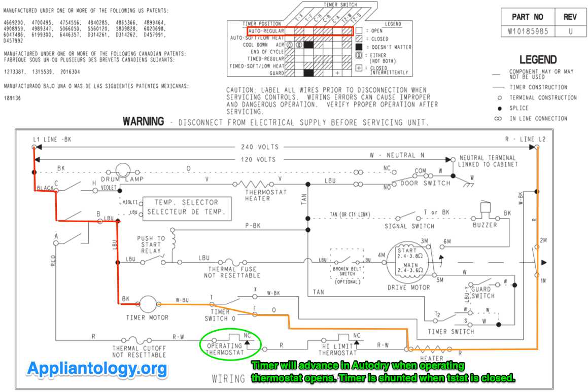 dryer wiring diagram schematic