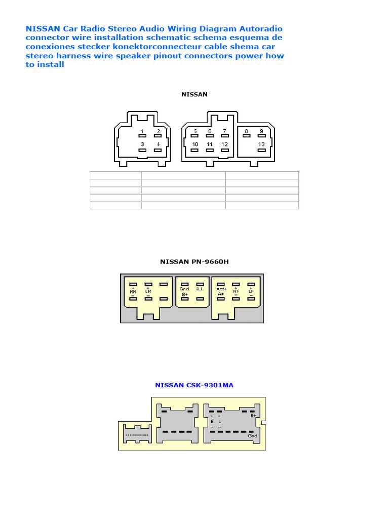 1995 nissan pathfinder stereo wiring diagram