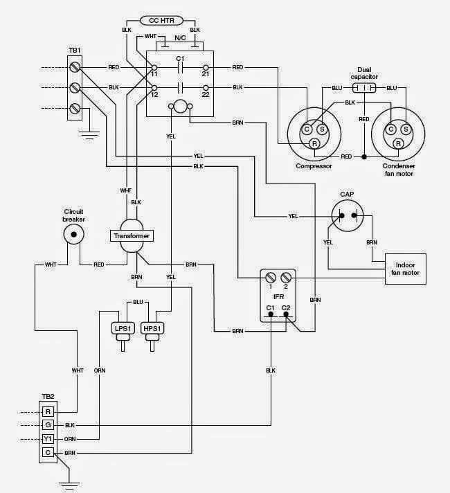 wiring diagram air conditioning unit