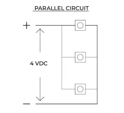 parallel circuit diagram with voltmeter