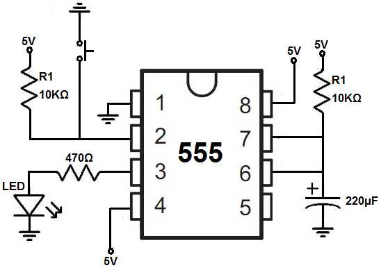 555 monostable circuit diagram