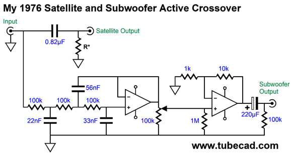 subwoofer filter circuit diagram