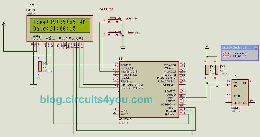 real time clock circuit diagram
