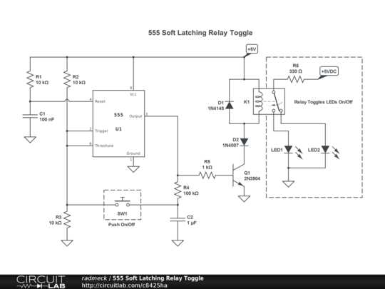 relay latching circuit diagram