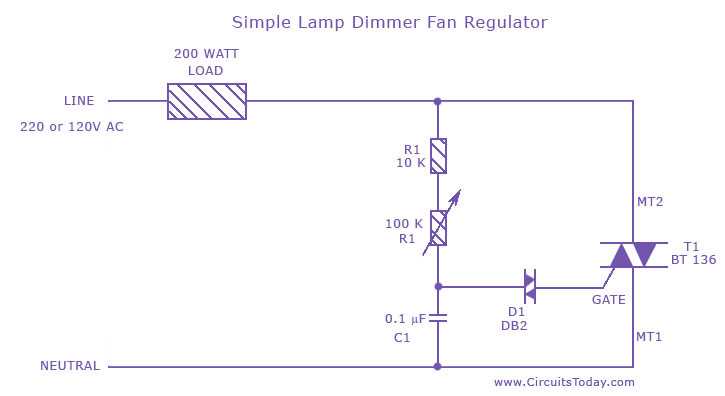 triac dimmer circuit diagram