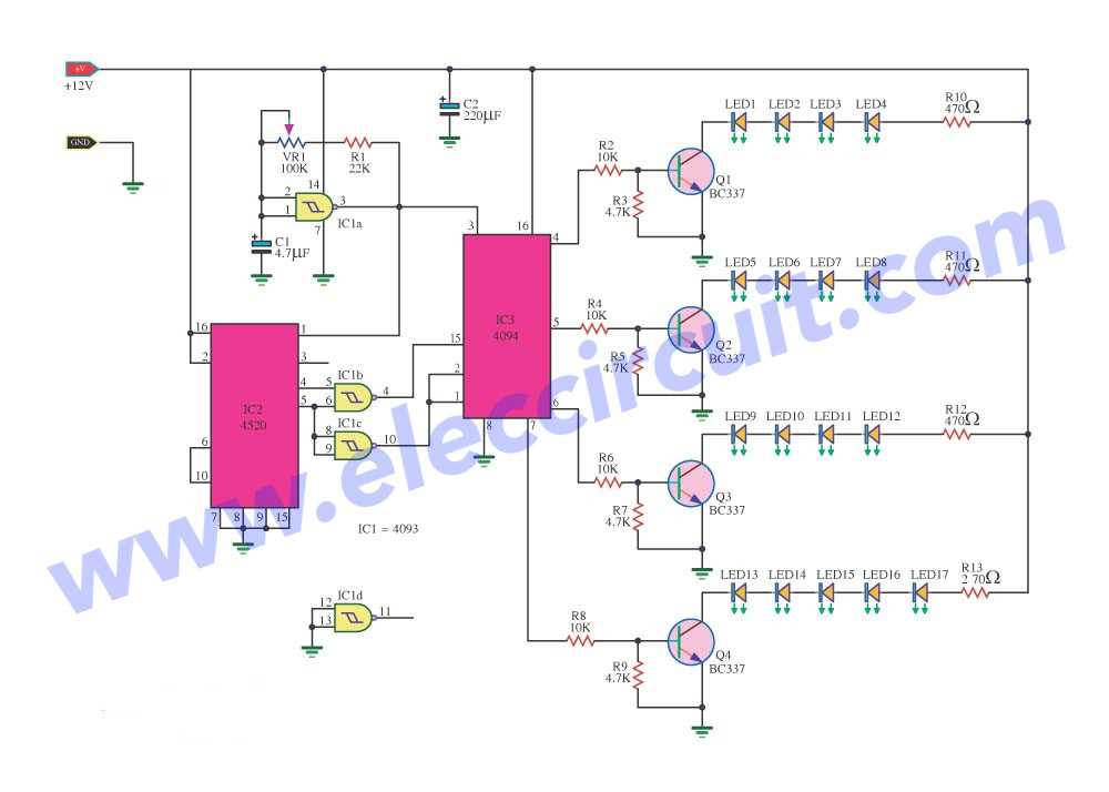 led sequencer circuit diagram