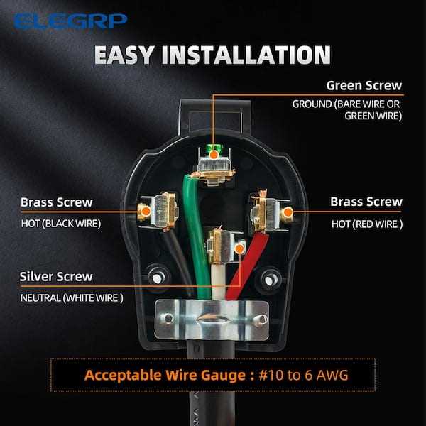 50 amp 4 wire plug wiring diagram