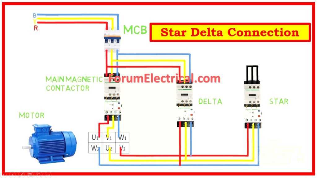 delta wiring diagram for a motor