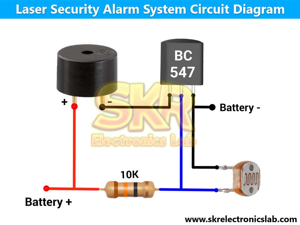 laser light security alarm system circuit diagram