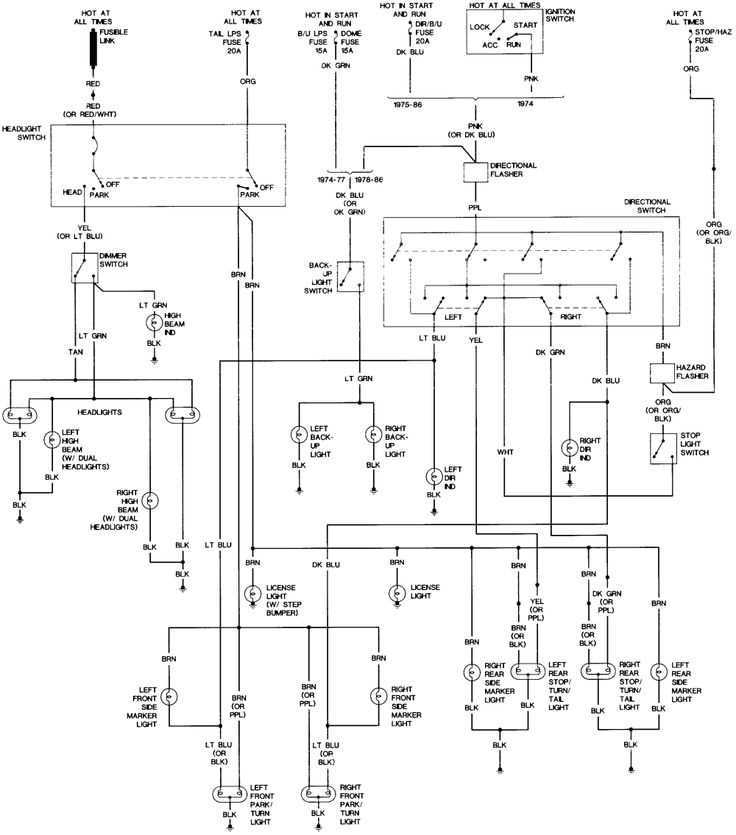 schematic 1986 chevy truck steering column wiring diagram