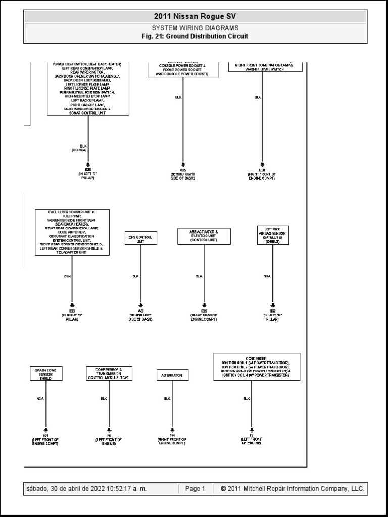 2012 nissan rogue wiring diagram