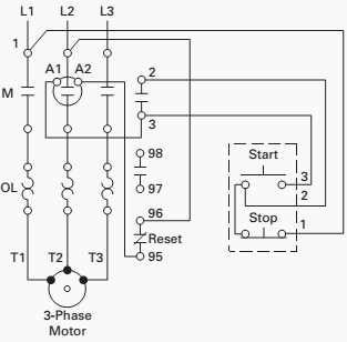3 phase motor schematic diagram