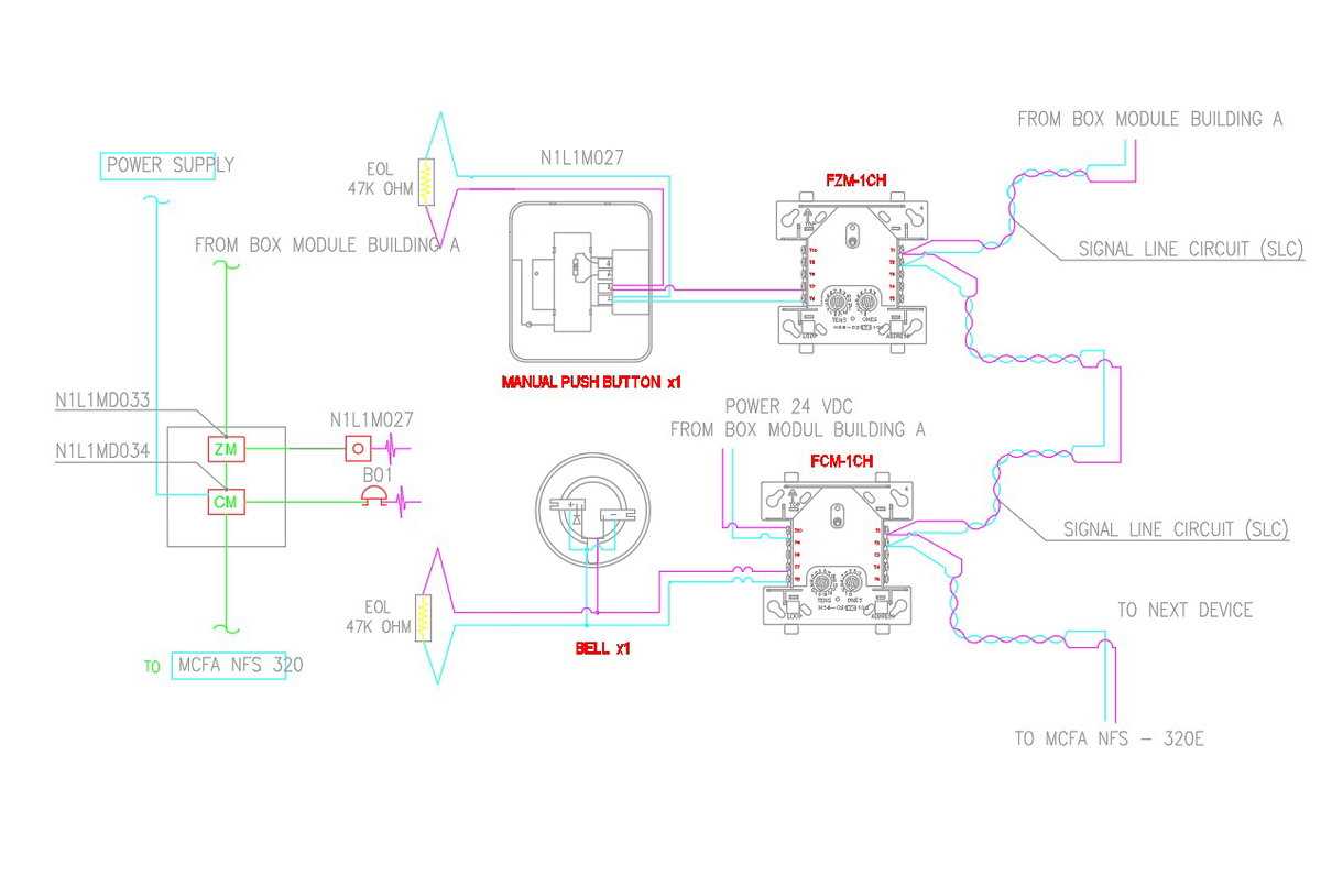 schematic diagram fire alarm system