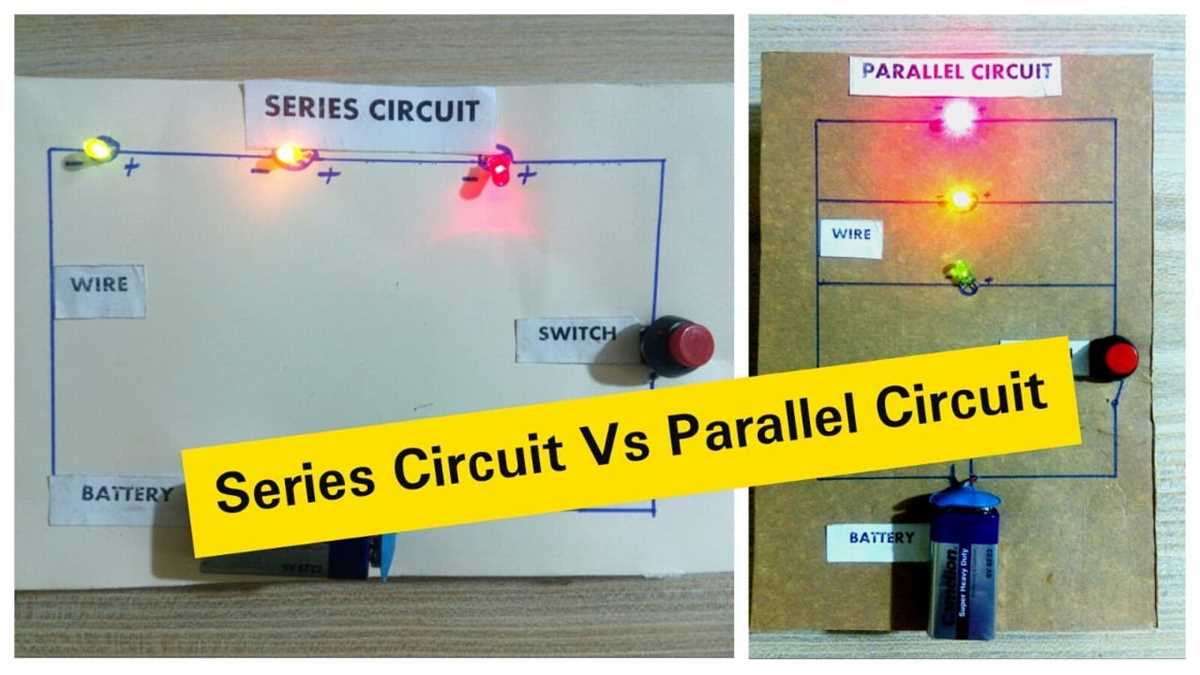 schematic diagram of a series versus parallel circuit
