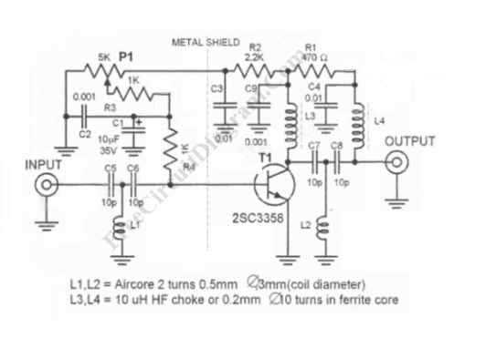 schematic diagram of amplifier booster