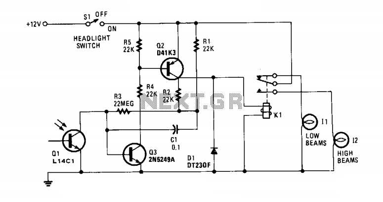 schematic diagram of automotive lighting system