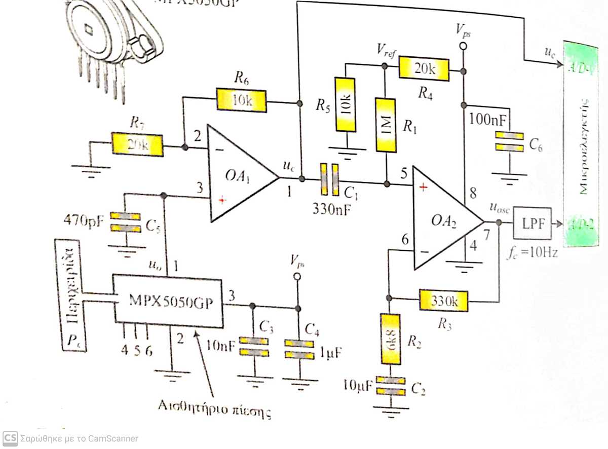 schematic diagram of blood pressure machine